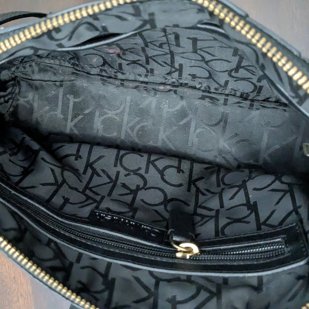 Calvin Klein Ck Must Monogram Recycled Crossbody Bag In Brown Black . Great Cond - Picture 11 of 14